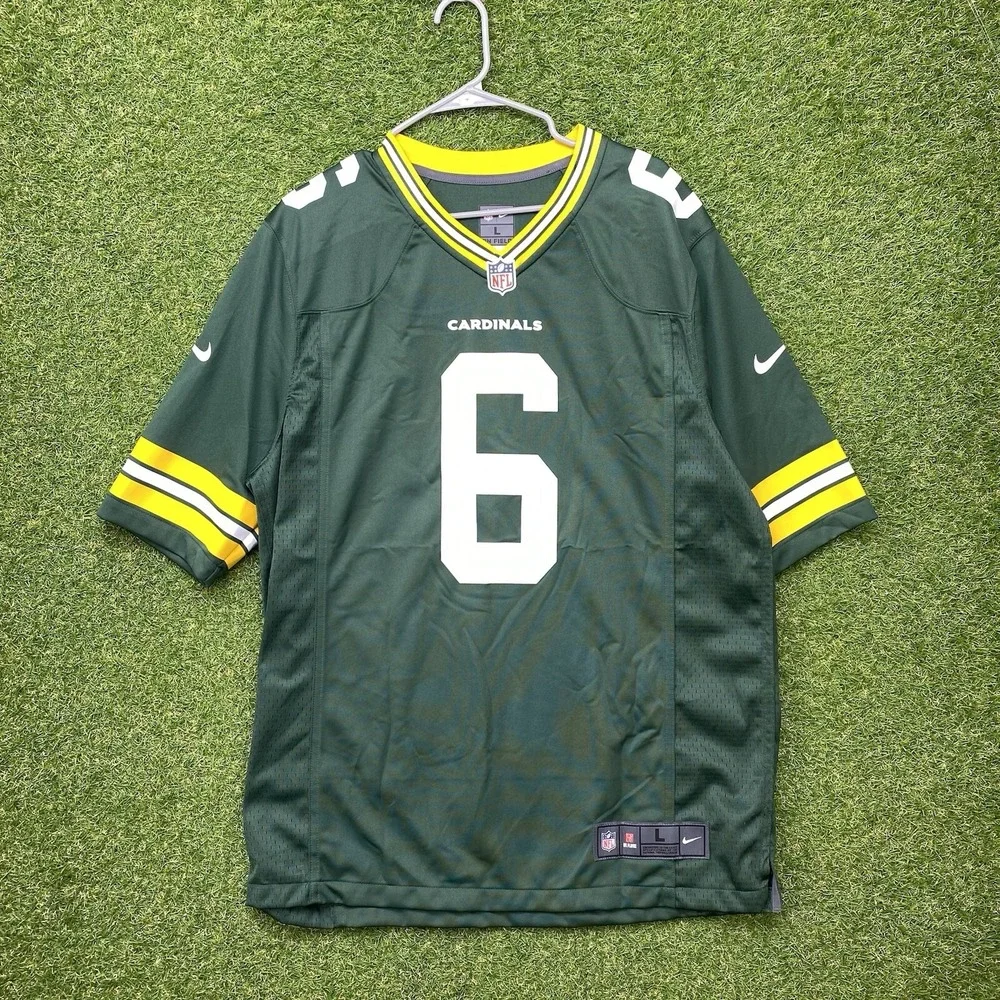 Arizona Cardinals Nike Football Jersey Mens Size Large #6 Prentice Green Away